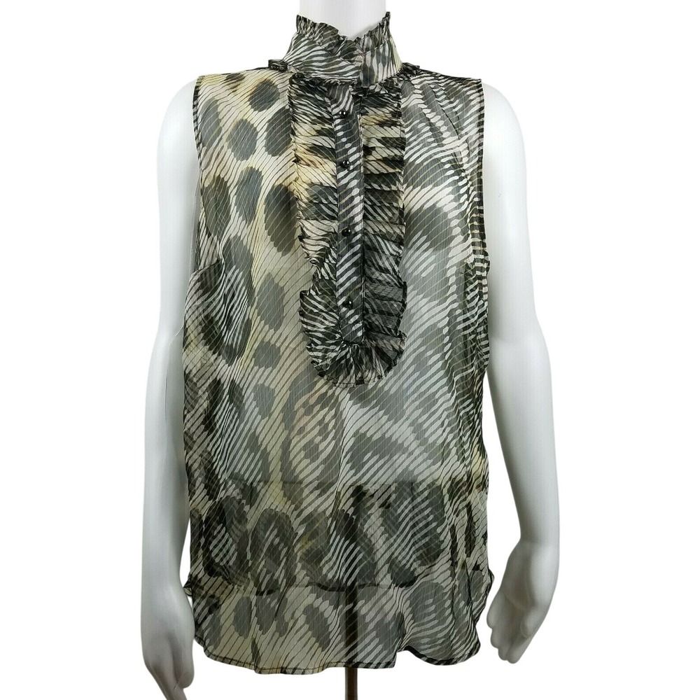 New York Company Womens  Animal Printed Sleeveless Top Sz XL